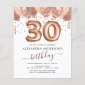 Budget Roos Gold Balloons 30e verjaardag Flyer (Voorkant)