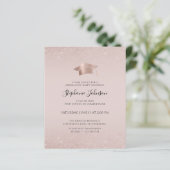 Budget Roos Gold Blush Glitter Afstudeerder Party  (Staand voorkant)