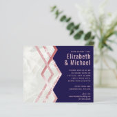 Budget Roos Gold Foil Kijk Geometric Wedding (Staand voorkant)