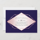 Budget Roos Gold Foil Kijk Geometric Wedding (Voorkant)