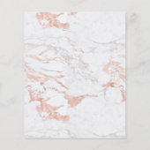 Budget Roos Gold Foil Marble Wedding Invitation (Achterkant)