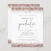 Budget Roos Gold Glitter 2024 Afstuderen (Voorkant / Achterkant)