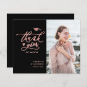 BUDGET Roos Gold Glitter AFSTUDEREN Hartelijk dank (Voorkant / Achterkant)