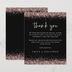 Budget Roos Gold Glitter Black Verloving Bedankt