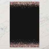 Budget Roos Gold Glitter Black Verloving Bedankt (Achterkant)