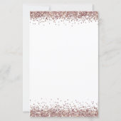 Budget Roos Gold Glitter Borders Verloving Uitnodi (Achterkant)