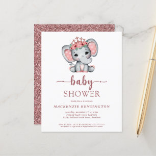 Budget Roos Gold Glitter Elephant Baby Girl