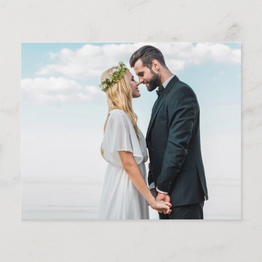 Budget Roos Gold Glitter Foto Weddenschap Dank u (Achterkant)