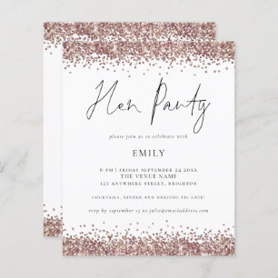 Budget Roos Gold Glitter Hen Party