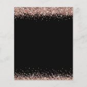 Budget Roos Gold Glitter-kerstmis - uitnodiging (Achterkant)