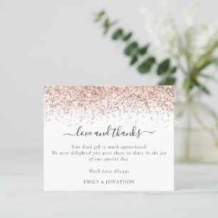 Budget Roos Gold Glitter Love and Bedankt Weddensc