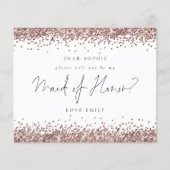 Budget Roos Gold Glitter - Maid of Honor Request (Voorkant)