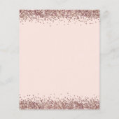 BUDGET Roos Gold Glitter Pink Evitation Invitation (Achterkant)
