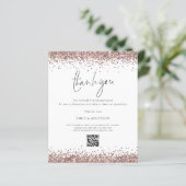 Budget Roos Gold Glitter QR Code Weddenschap Harte (Staand voorkant)