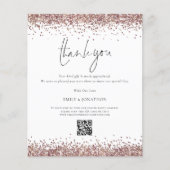 Budget Roos Gold Glitter QR Code Weddenschap Harte (Voorkant)
