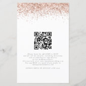 Budget Roos Gold Glitter QR Code Weddenschap Uitno (Achterkant)