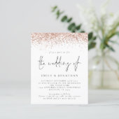 Budget Roos Gold Glitter QR Code Weddenschap Uitno (Staand voorkant)