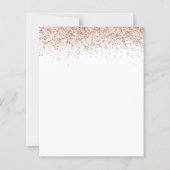 Budget Roos Gold Glitter script Wedding RSVP (Achterkant)