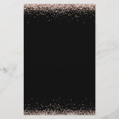 Budget Roos Gold Glitter Weddenschap Black Menu (Achterkant)
