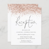 Budget Roos Gold Glitter Weddenschappen Reception  (Voorkant / Achterkant)