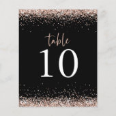 Budget Roos Gold Glitter Wedding Black Table No. (Achterkant)