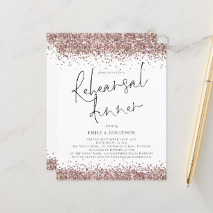 Budget Roos Gold Glitter Wedding Rehearsal Dinner