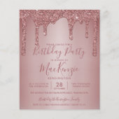 BUDGET Roos Gold Sparkle Glitter Drift Birthday (Voorkant)