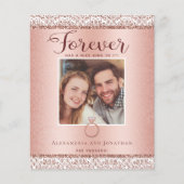 Budget Roos Gold Verloving Foto aankondiging (Voorkant)