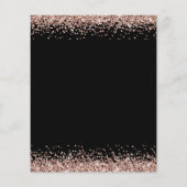 Budget Roos Goud Zwart Elke Leeftijd Verjaardag Flyer (Achterkant)