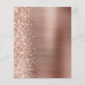 Budget Roos Gouden Glam Glitter Script Bruiloft Me (Achterkant)