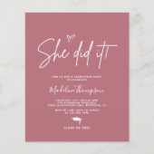 Budget Roos Roze Heart Ze deed het Afstuderen (Voorkant)