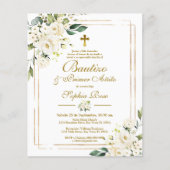 Budget Rosas para Bautizo & Primer Añito Uitnodige (Voorkant)