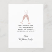 Budget Rose Gold Metallic 2022 Carte Nouvel An (Dos)