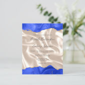 Budget Royal Blue Gold Agaat Ivoor Silk Wedding (Staand voorkant)