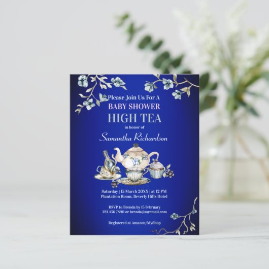Budget Royal Blue  rustige high tea (Staand voorkant)