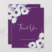 Budget Royal Paars Floral - Hartelijk dank (Voorkant / Achterkant)