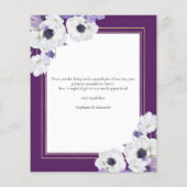 Budget Royal Paars Floral - Hartelijk dank (Achterkant)