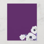 Budget Royal Paars Floral RSVP Card (Achterkant)