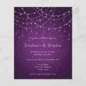 Budget Royal Paars Swirl & String Lights Wedding (Voorkant)
