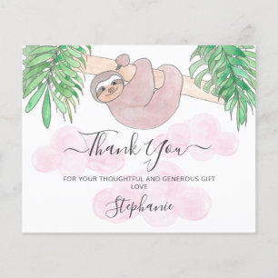 Budget roze Baby shower - Hartelijk dank