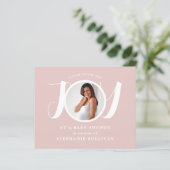 Budget roze Baby shower Uitnodiging (Staand voorkant)