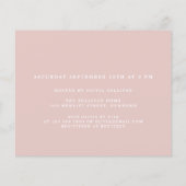 Budget roze Baby shower Uitnodiging (Achterkant)