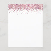 Budget roze Baby shower Uitnodiging (Achterkant)