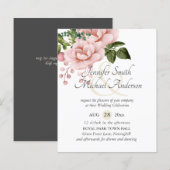 Budget Roze Blush Bloemen Bruiloft Ampersand (Voorkant / Achterkant)