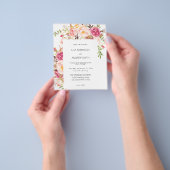 Budget Roze Blush Floral White V2 Wedding Flyer (Hand)