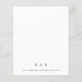 Budget Roze Boho Bloemen Bruiloft Flyer (Achterkant)