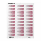 BUDGET Roze bruidsbruideweddenschap Etiket (Full Sheet)