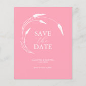 Budget Roze Bruiloft Save The Date Flyer (Voorkant)