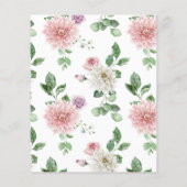 Budget roze Butterfly Baby shower Uitnodiging (Achterkant)