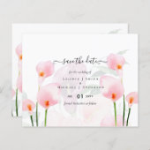 BUDGET Roze Calla Lily Weddenschap Opslagdatum QR- (Voorkant / Achterkant)